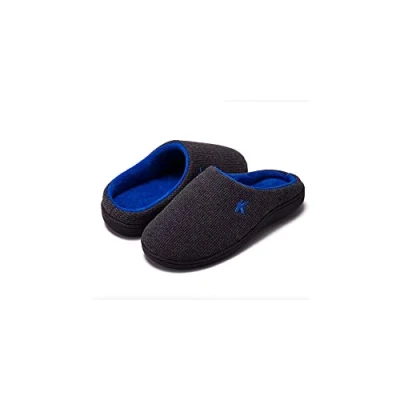 Image of Inclothing Men&#039;s Two Tone Memory Foam Slipper UK Size 10 Blue