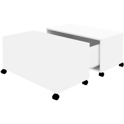 Image of vidaXL Coffee Table White 75x75x38 cm Engineered Wood