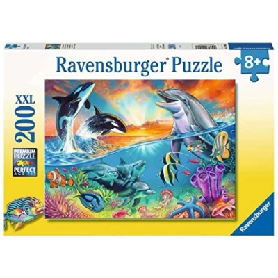 Image of Ravensburger 12900 Ozeanbewohner 200 piece Puzzle, Yellow