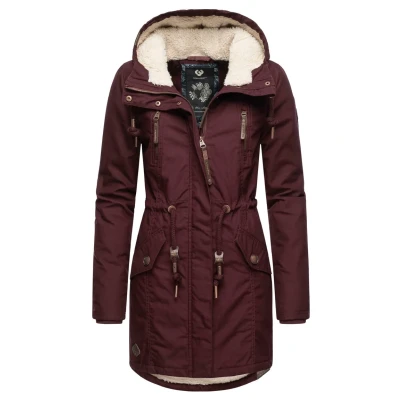 Image of Ragwear Elsie Winter coat, Women&#039;s, Size: Small, Wine red