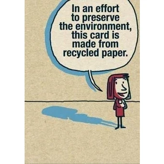 Image of Humorous Birthday Card Male/Female Recycled Paper from The Zero Gravity Range (Ukg 616395)