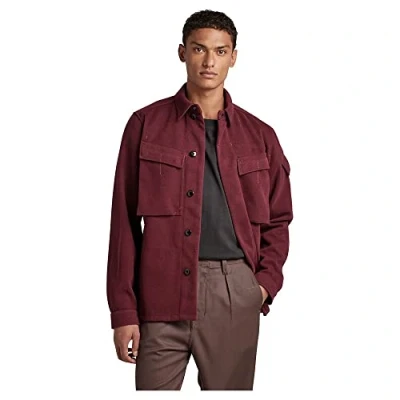 Image of G STAR RAW Men&#039;s Unisex Mysterious Overshirt, Purple (vineyard wine D21982 D200 D303), M