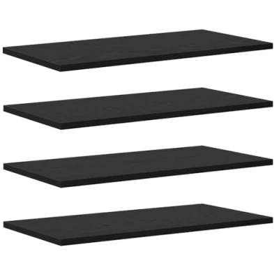 Image of vidaXL Wall Mounted Shelves Black Oak MDF 60 x 30 1.5 cm