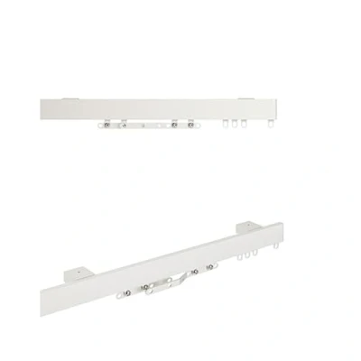 Image of Aluminium Bendable CONTOUR Cordless Curtain Track Set with Overlap Arms 400cm