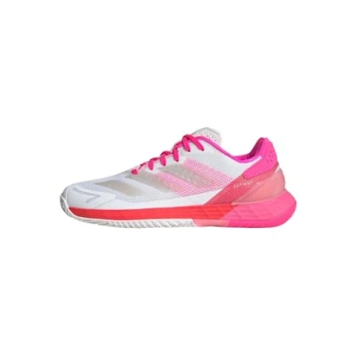 Image of adidas Performance Defiant Speed Multicourt tennis shoes cloud white champagne met lucid pink, Women&#039;s, Size: 5.5 Textile/synthetics