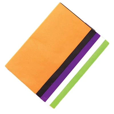 Image of Baker Ross AW800 Tissue Halloween Colours Craft Paper Pack (Pack of 25), Assorted