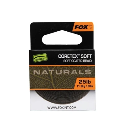 Image of Fox Edges Naturals Coretex Soft hooklink 25lbs (20m) Carp material