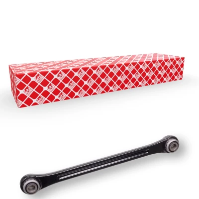 Image of 81437185159, 81437186823, 81437186824 Anti roll bar link FEBI BILSTEIN 101109 Front Axle 430mm with rubber mounts
