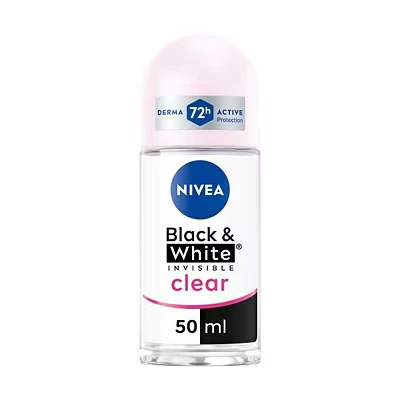 Image of Nivea Invisible for Black &amp; White Roll On Deodorant, 50ml