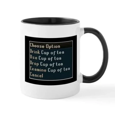 Image of BAAROO Runescape Cup of Tea Novelty Mug Mugs Ceramic Coffee Mug, 11 oz
