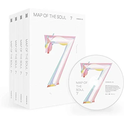Image of BTS MAP OF THE SOUL : 7 [ver.4] CD,Photobook, Folded Poster, Others with Extra Decorative Sticker Set, Photocard Set