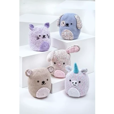 Image of King Cole Yummy Amigurumi Crochet Pattern Squishy Bear Unicorn Cat Dog Rabbit 9176