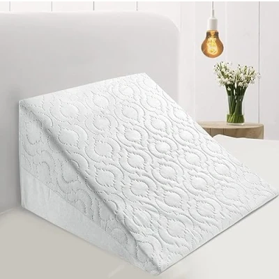 Image of Becky Cameron Orthologics Wedge Pillow for Bed &amp; Couch Made Foam, use as a Reading and Relax Cushion (51 x 46 28 cm) @ M&amp;A STYLES
