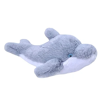 Image of Wild Republic EcoKins Mini Dolphin Stuffed Animal 8 inch, Eco Friendly Gifts for Kids, Plush Toy, Handcrafted Using 7 Recycled Plastic Water Bottles