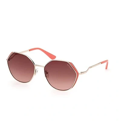 Image of Sunglasses Guess Gu7842 col. 32f Woman GÃ©omÃ©trique Gold