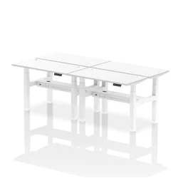 Image of Air B2B 1200x600mm Height Adjustable 4P Bench Desk CP White/White