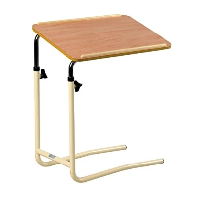 Image of DAYS Overbed Table, Portable Desk without Castor Wheels, Writing Surface to Use in Bed or a Wheelchair, Mobility Aid, Mobile with Adjustable Height 75 cm 106