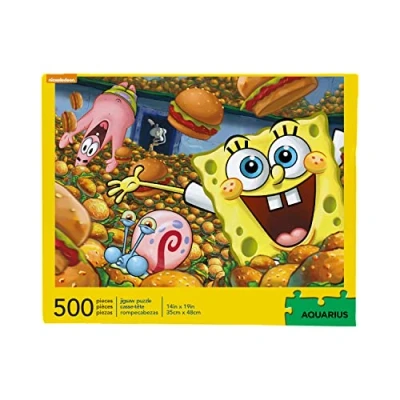Image of Signs Unique Aquarius Sponge Bob Squarepants Jigsaw Puzzle (500 Piece)