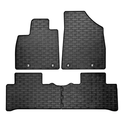 Image of AUTO STYLE CK RMG03 Rubber car mats set compatible with MG Marvel R (EV) 2021 (4 pieces + fixing system), black