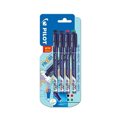 Image of Pilot FriXion Fineliners Pack of 4 Black/Blue/Red/Green 702537007