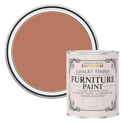 Image of Rust Oleum Red Upcycled Furniture Paint in Chalky Finish Siena 750ml