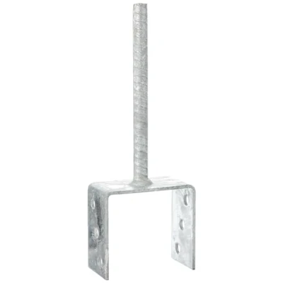 Image of Connex HV4220 Post Holder 101 x 60 100 200 4 mm/Diameter 16 mm U Shape Material: Hot Dip Galvanised Pack of 1