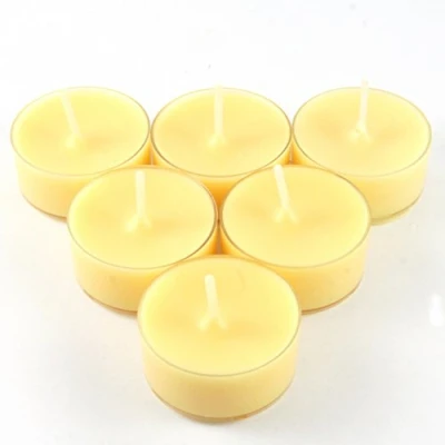 Image of Handmade Premium Quality Highly Scented 6 Tea Light Candles (Sparkling Lemon Scent)