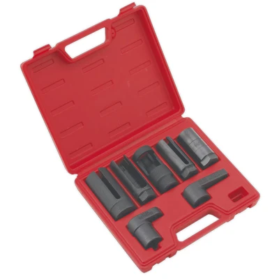 Image of Sealey Oxygen Sensor Socket Set 7pc 3/8&quot; &amp; 1/2&quot;Sq Drive