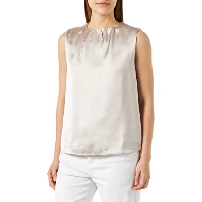 Image of DreiMaster Klassik Women&#039;s Baradello Tie Neck Blouse, Black Gold, S