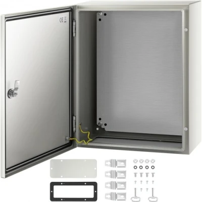 Image of VEVOR NEMA Steel Enclosure, 20 x 16 8&#039;&#039; 4X Electrical Box, IP66 Waterproof &amp; Dustproof, Outdoor/Indoor Junction with Mounting Plate
