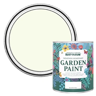 Image of Rust Oleum Green Mould Resistant Garden Paint In Matt Finish Apple Blossom 750ml