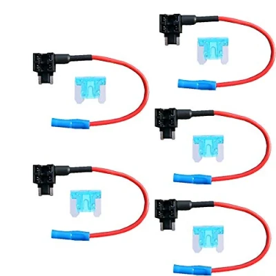 Image of Mintice™ 5 X Car Vehicle 12v 24v Add a circuit Fuse ACN TAP Adapter Low Profile Blade Style Holder Plug