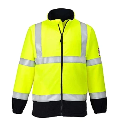 Image of Portwest Flame Resistant Anti Static Hi Vis Fleece Yellow Large