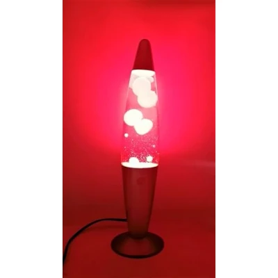 Image of DWD 16 Inch Lamp for Relaxation Peace Motion Rocket Novelty Desk Retro Nostalgia Relaxing Mood Light Decorative Illumination Aluminium Base Smooth Slow Wax (Red Liquid Red Wax)