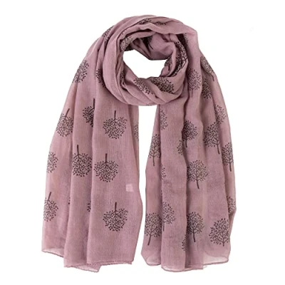Image of London Scarfs Mulberry Tree Celebrity Designer Scarf Women s Shawl Wrap Ladies Long (Pink)