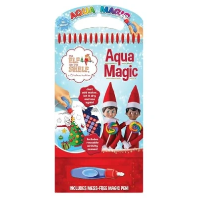 Image of Elf on the Shelf Aqua Magic Book Christmas Activity Brush Water Colouring Gifts and Presents for Kids Accessories Arrival
