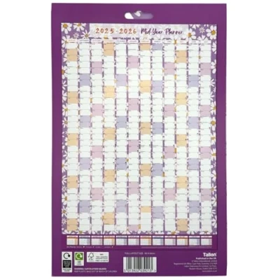 Image of 2025 2026 Large A1 Academic Mid Year Wall Planner, 2024 Calendar (Polka Dots Blue 3921)