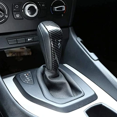 Image of AUTO spro For E48 E61 E64 E65 E85 E86 E83 E53 E81 E82 E87 E90 E91 E92 E93 F01 1 Series 5 Door Hatchback Carbon Fiber Style ABS Car Gear Shift Head Cover Trim Knob
