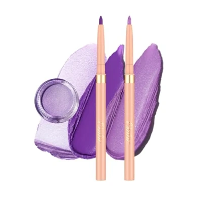 Image of OULAC Matte Purple Eye Liner Pencils &amp; Eyeshadow Set, Waterproof, Smudge proof Retractable Eyeliner Lasts 24H +, Highly Pigmented and Smooth, Long lasting Formula, Vegan