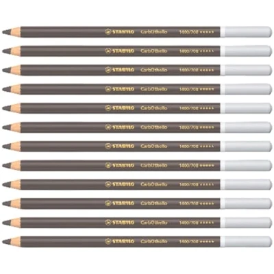 Image of Chalk Pastel Pencil STABILO CarbOthello Pack of 12 Warm Grey 5