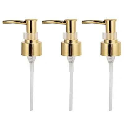 Image of 3Pcs Soap Dispenser Pump, 5.7&#039;&#039; and Lotion Pumps Replacement for Shampoo, Conditioner, Lotion, Body Wash, Hand Soap(Gold)