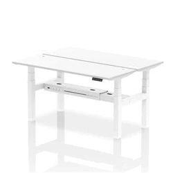 Image of Air B2B 1600x600mm Height Adjustable 2P Bench Desk CP White/White