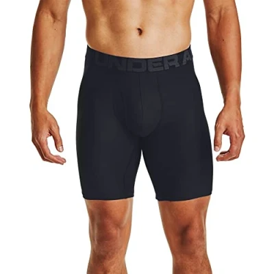 Image of Under Armour Mens UA Tech 9in Boxerjock 2 Pack Black XS
