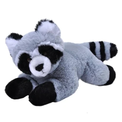 Image of Wild Republic EcoKins Mini Raccoon Stuffed Animal 8 inch, Eco Friendly Gifts for Kids, Plush Toy, Handcrafted Using 7 Recycled Plastic Water Bottles