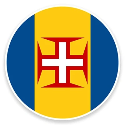 Image of 2 x 10cm Madeira Flag Vinyl Sticker Decal Laptop Car Luggage Travel Label #9071 (10cm Wide High)
