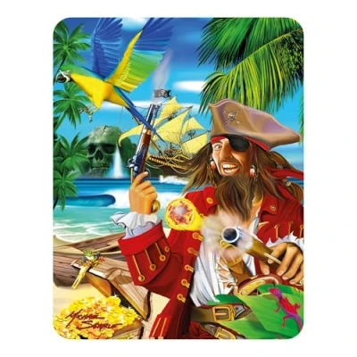 Image of 3D LiveLife Magnet Pirate Island from Deluxebase. Lenticular Fantasy Fridge Magnet. Magnetic decor for kids and adults with artwork licensed renowned artist, Michael Searle