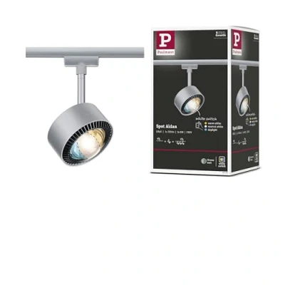 Image of Paulmann URail Aldan LED spot, matt chrome, metal, CCT