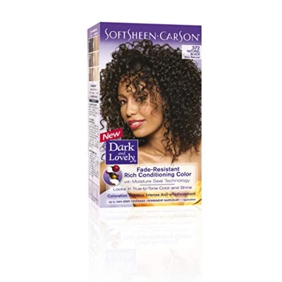 Image of Dark and Lovely NATURAL BLACK 372# Fade Resistant Permanent Hair Colour