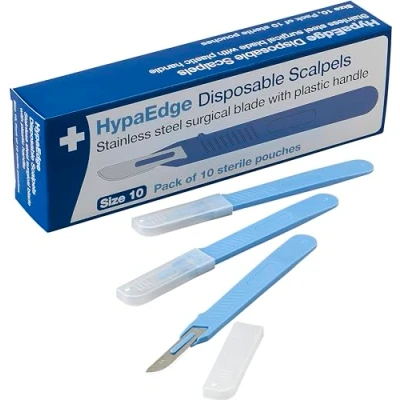 Image of Safety First Aid Group HypaEdge Sterile Disposable Scalpels Size 10, Pack of 10