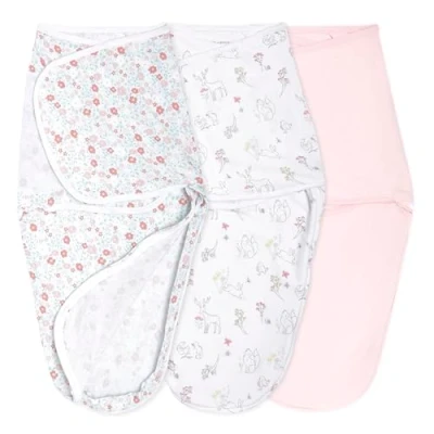 Image of aden + anais Easy Swaddle Wrap 1.0 TOG, Fairy Tale Flowers, 4 6 months